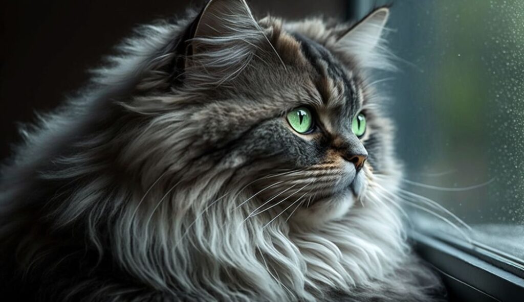 blue maine coon cat